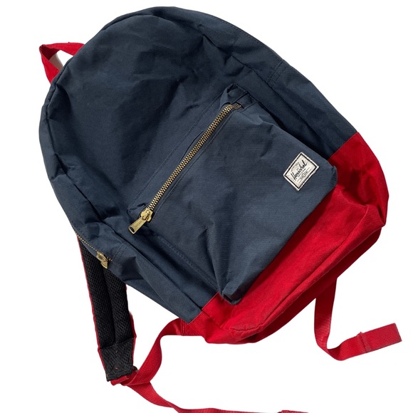 Herschel Supply Company Handbags - Herschel backpack red and navy blue strap damaged